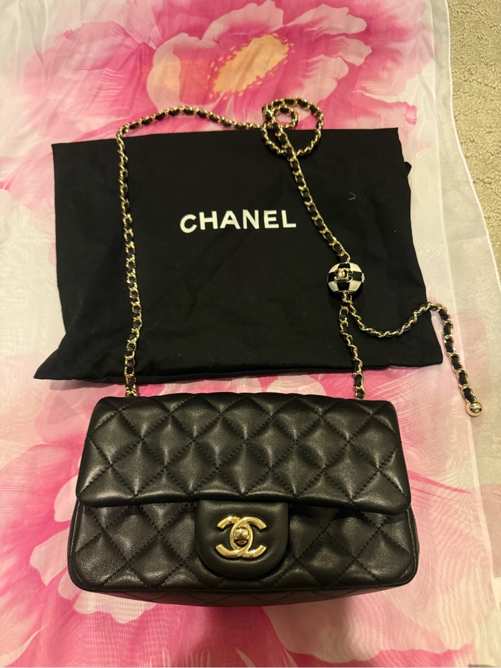 Black Quilted Lambskin Classic Flap Crossbody